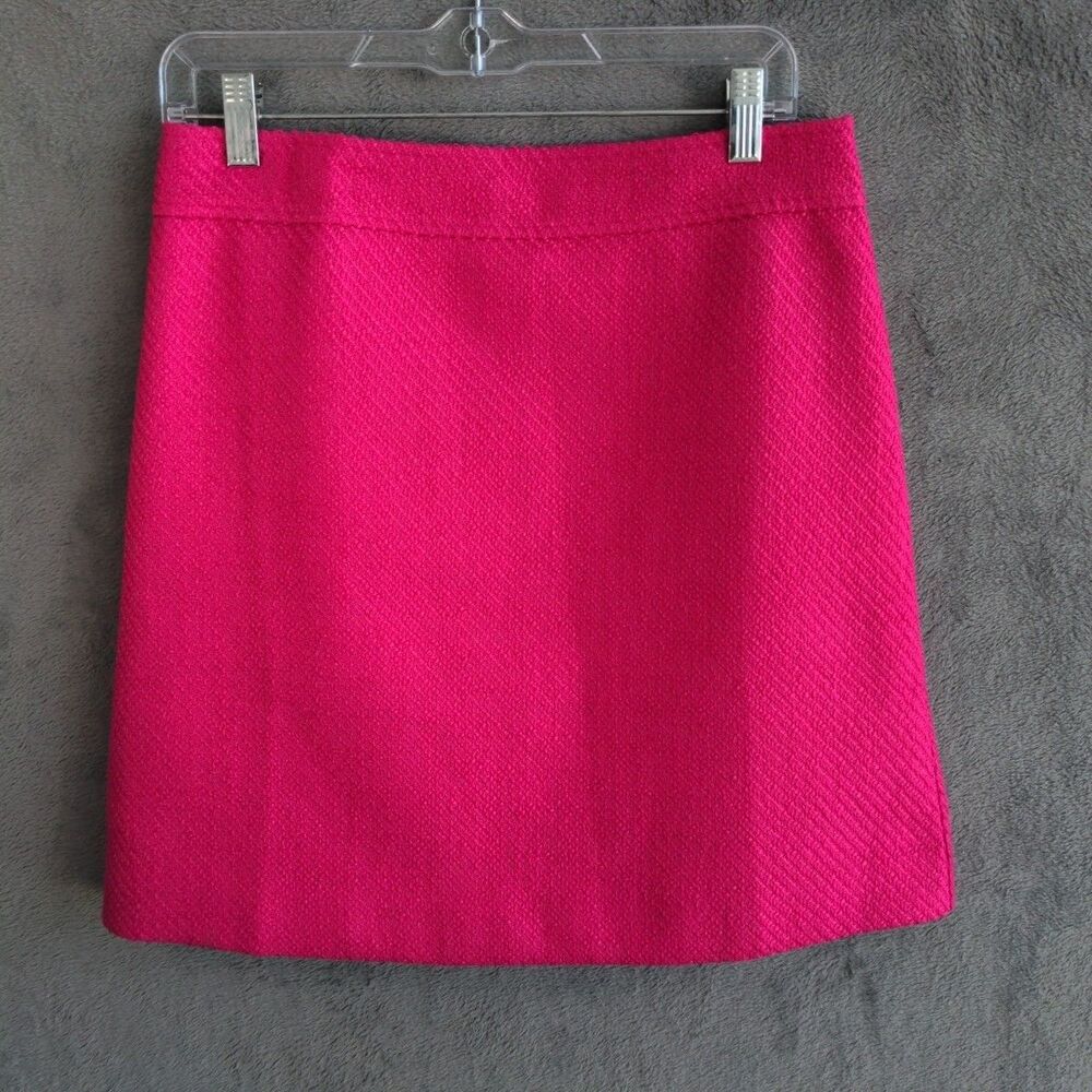 J. Crew Tweed A-Line Skirt Size 8 Vibrant Pink Short Lined Classic Elle Woods
